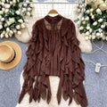 European and american fashion versatile ruffle trim chiffon blouse - women's  autumn lightweight loose fit slimming casual top
