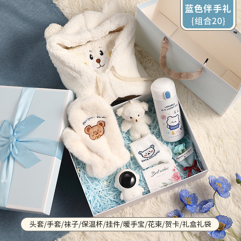 Practical birthday gifts for girls, girlfriends, children, classmates, teachers, creative warm gift box set for Christmas