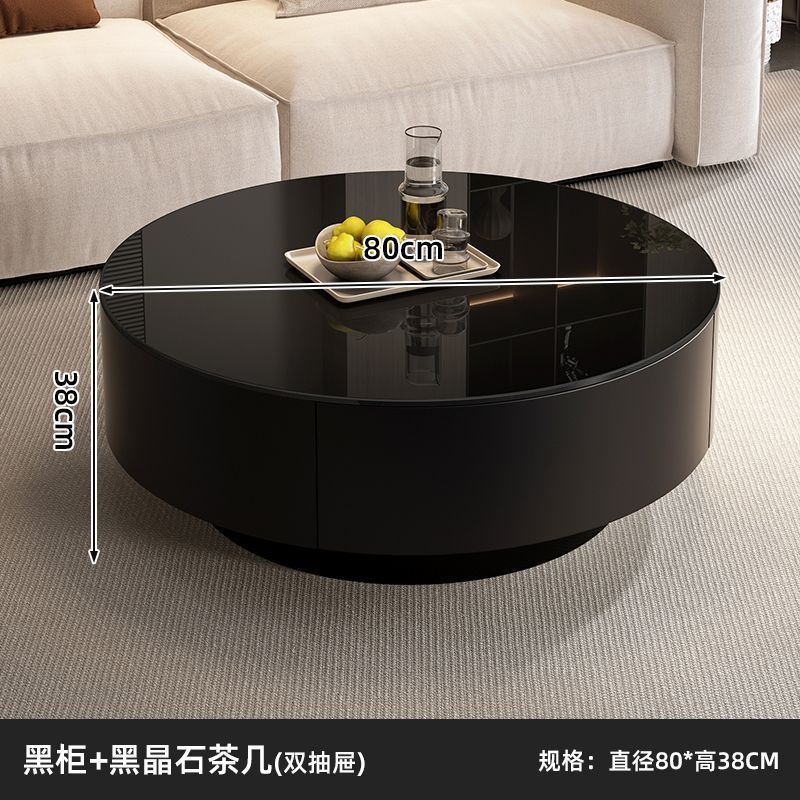 Italian solid wood coffee table living room glass modern round for homeaccessible luxury tea table casualnormcoreclassy side table combination