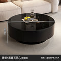 [80 solid wood model] pure black glass coffee table