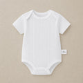 Baby romper - 100% cotton, lightweight summer style - newborn bodysuit, short-sleeve onesie, open-back design for summer