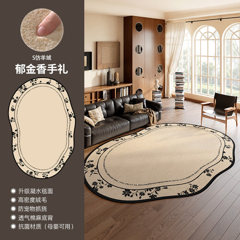 Carpet living room french retronew arrival stain-resistant and easy-care bedside blanket sofa coffee table asymmetrical shaped mat