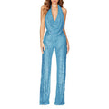 Ready-to-ship european and american new arrivals:   summer cross-border sleeveless halter sequin jumpsuit for women