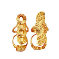 Women's dubai 24k gold plated ring african bridal jewelry single style fashion adjustable size ring