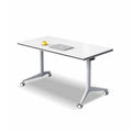 Foldable conference table, mobile training desk, modern educational institution single study desk, minimalist bench desk