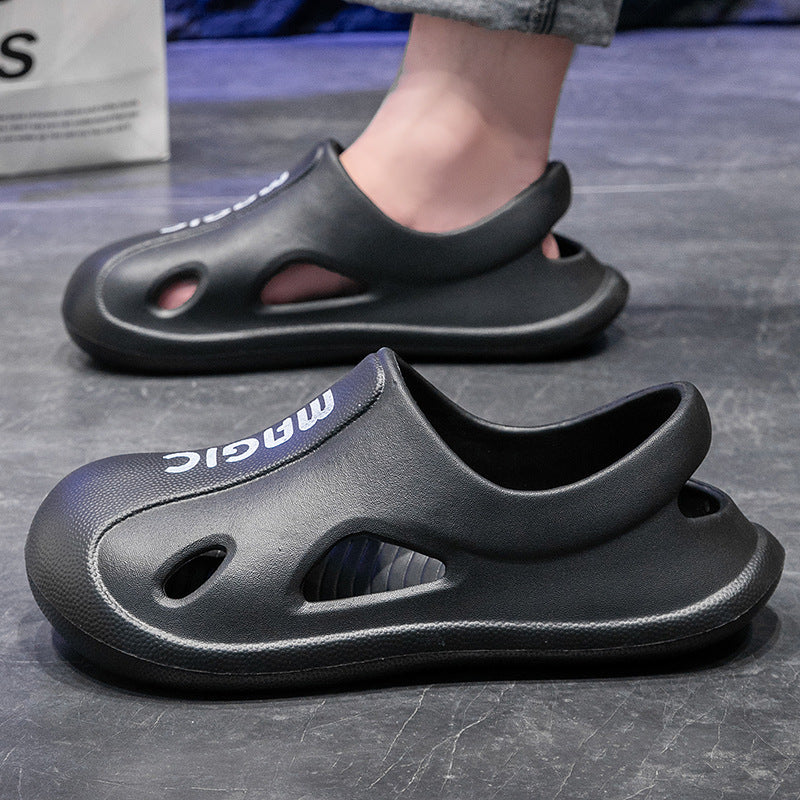 Crocs men's summeroutweareva toe cap slippers outdoor couple casual sports beach sandals difficult men's style
