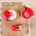 Multifunctional pastry cutting wheel pizza curling wheel roller knife manual twist wheel cutter baking tool cross-border