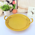 Manufacturer european style creative home elegant metal pattern tray party wedding hotel restaurant decoration tray