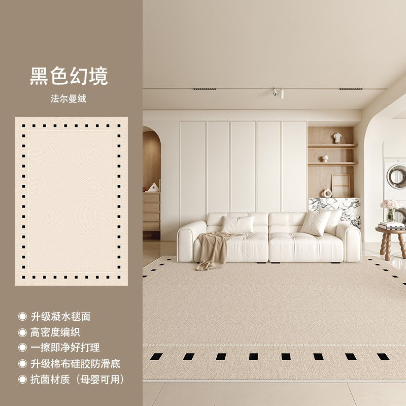 Distributed carpet living room  new cream style no-wash and wipeable bedroom waterproof sofa light luxury high-end floor mat