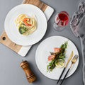 Creative western-style steak plate, hotel pasta plate, striped ceramic plate for home use, restaurant dessert presentation plate, wholesale tableware
