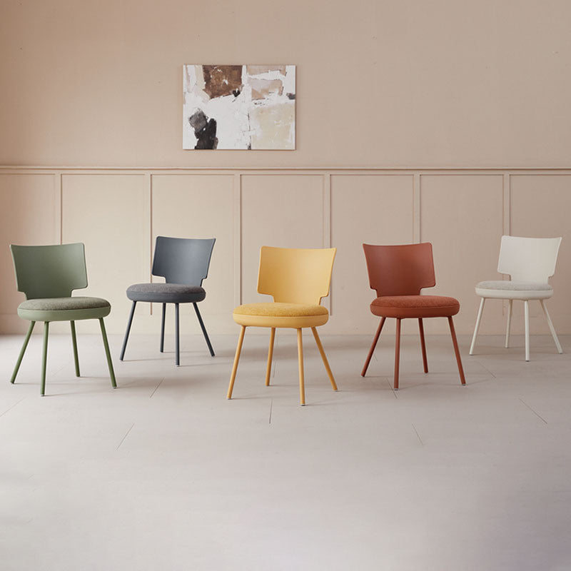 For homenordic dining chair casual plastic upholstered back stool casual hotel milk tea restaurant chair high back