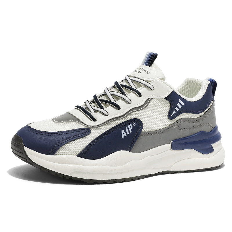 2025 spring new trendy men's shoes breathable sneakers men's casual running shoes dad shoes ins style korean fashion