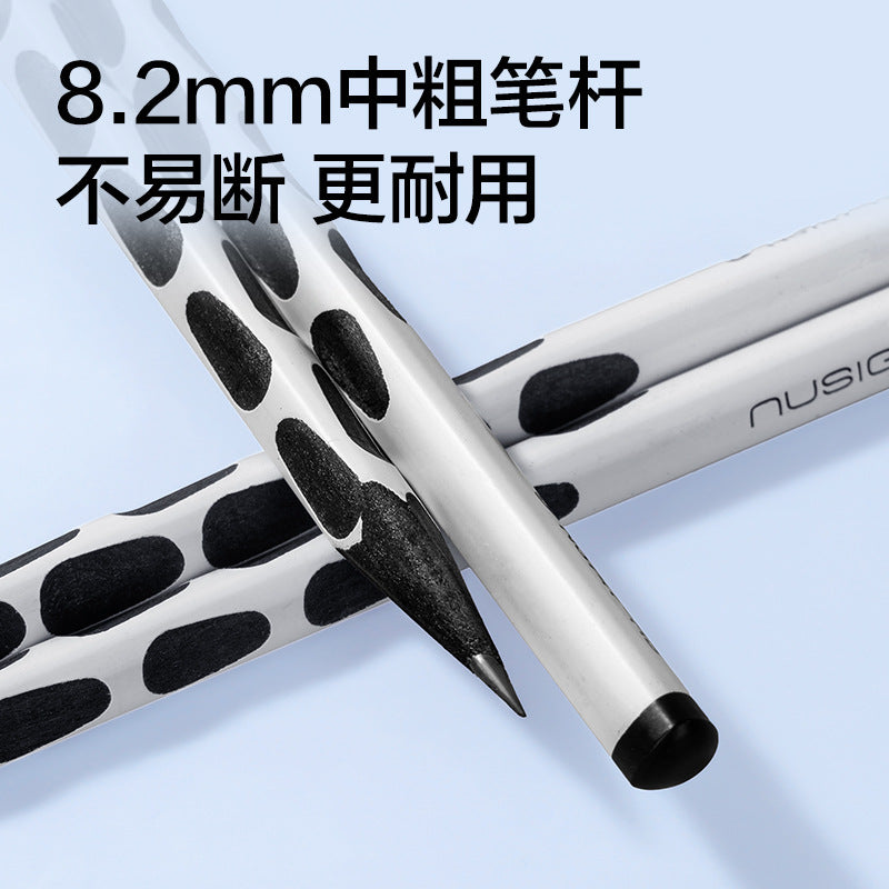 Deli Newsay NS747-HB Medium Thick (White) (10 pcs/box) Wooden Black Wood Hole Newsay Pencil HB