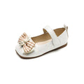 Girls' leather shoes - spring/autumn  new collection - kids' black mary janes with bow detail - soft sole princess shoes for girls (sizes for mid-to-large children)