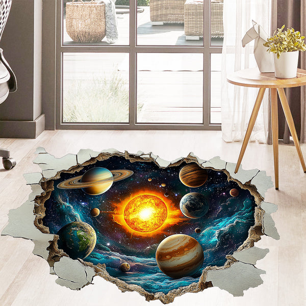 's new  creative solar system planet home decoration wall self-adhesive removable vinyl sticker
