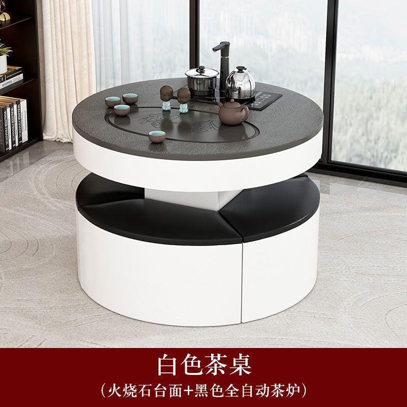 Rock slab kung fu coffee table small apartment for home fire stone tea table intelligent fully automatic small all-in-one tea table and chair combination
