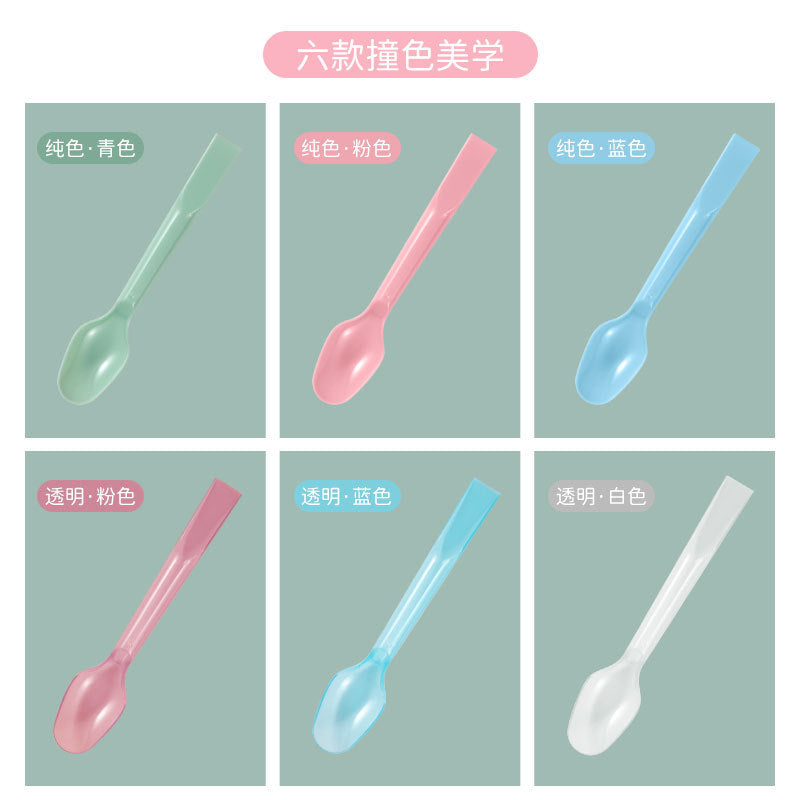 Disposable spoon Children's ice cream spoon, plastic spoon, environmentally friendly material fruit spoon, baby food supplement spoon