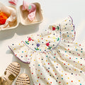 Girls' summer dress: cute, adorable, and stylish polka dot princess dress - pure cotton summer outfit for toddlers and little girls