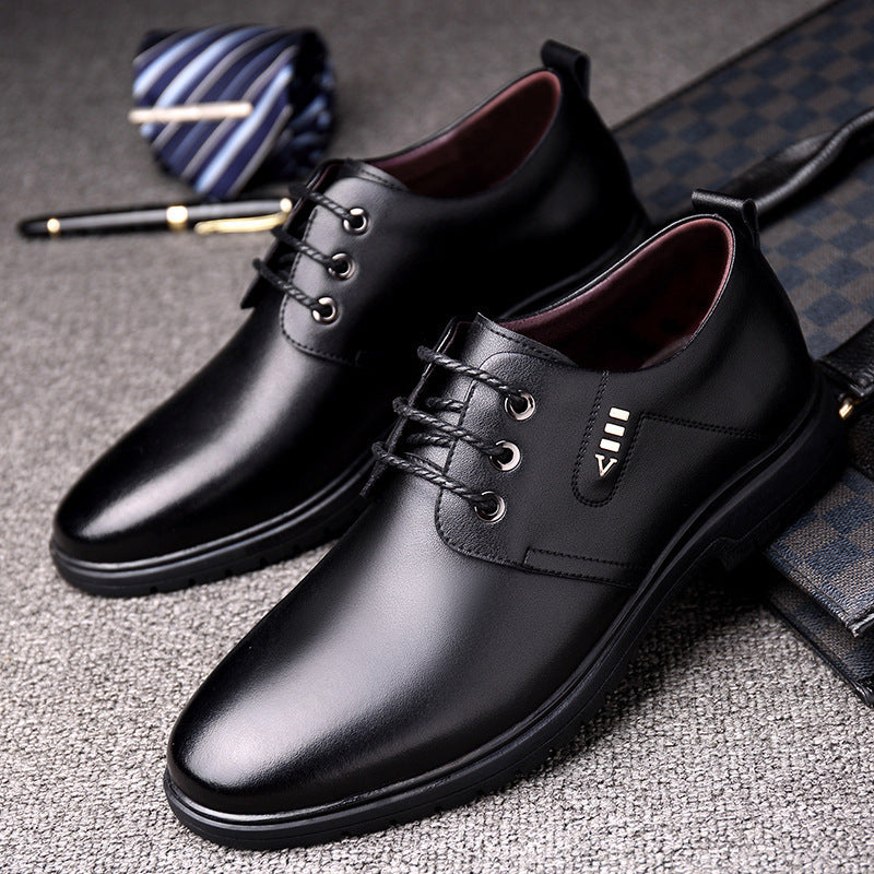 Black formal work shoes leather shoes men's business casual single shoes cross-border wholesale men's casual shoes export work shoes
