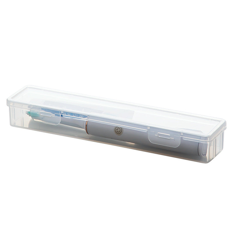 Multifunctional small storage box with lid Transparent plastic storage Toothbrush box Travel toothpaste Electric toothbrush storage box