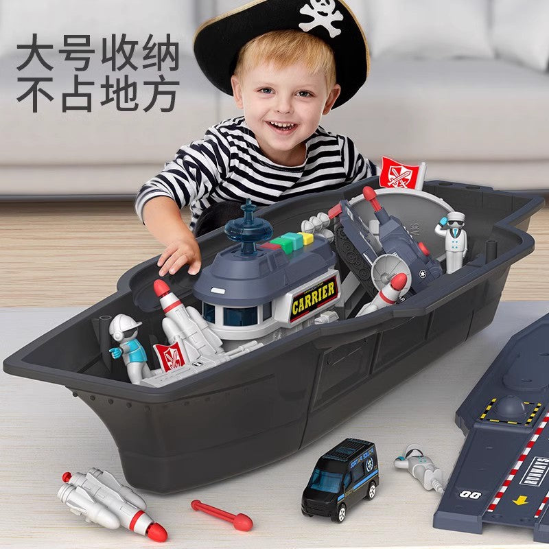 Aircraft carrier model - realistic assembly kit - military ship, boat, car - educational toy - gift for boys ages 3-6