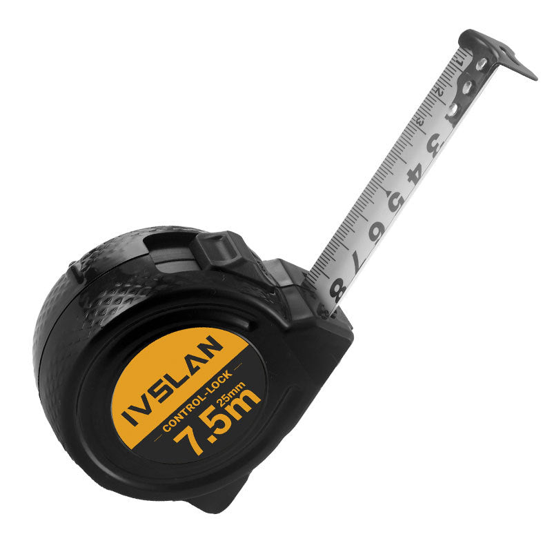 阿斯兰加厚双制动不锈钢卷尺量房装修10米耐磨英制钢卷尺抗摔自锁