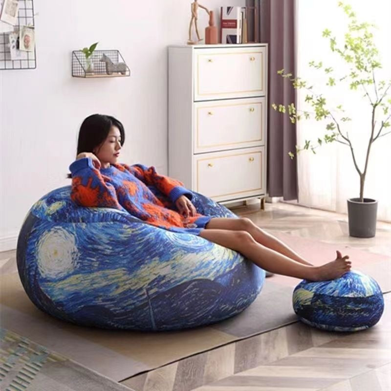 Lazy sofa can lie down and sleep bean bag tatami popularkids cartoon balcony single recliner capsules filling