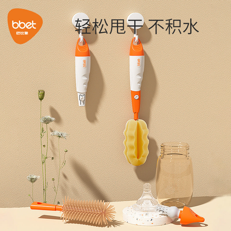 3-in-1 silicone bottle brush multifunctional detachable nipple brush baby bottle washing cup cleaning brush silicone brush