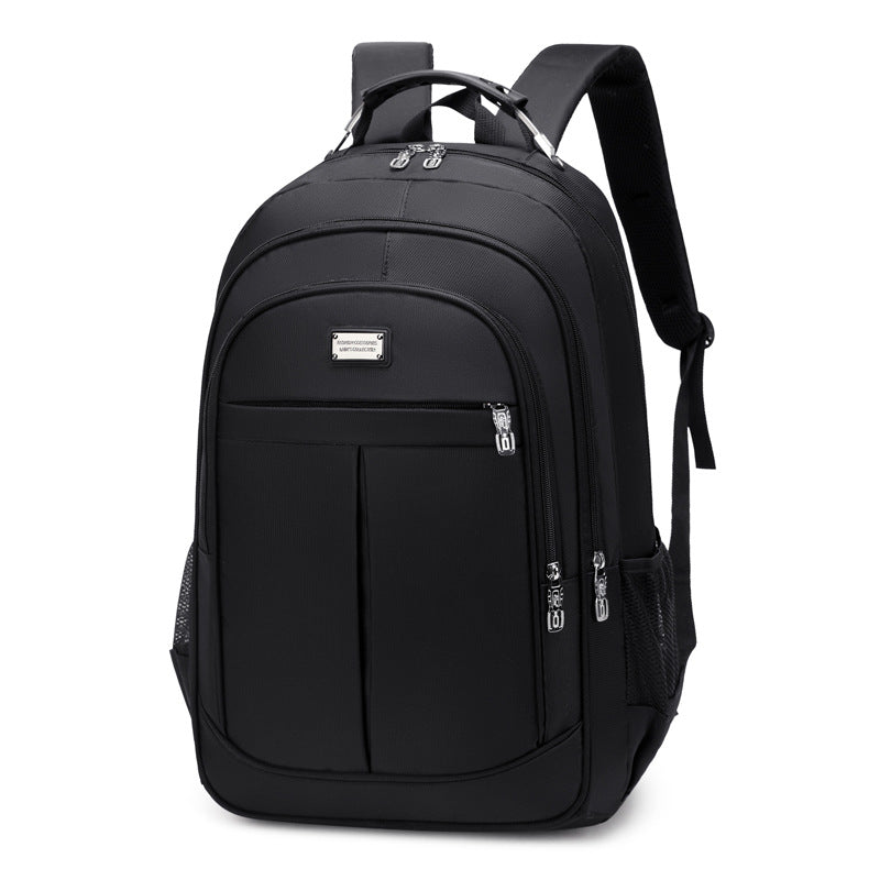 Outdoor new large-capacity men's schoolbag, student print logo backpack, computer commute, business travel backpack