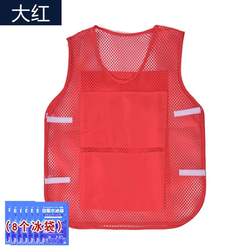 降温冰马甲制冷冰袋空调背心户外工地高温透气夏天液冷水冷制神器