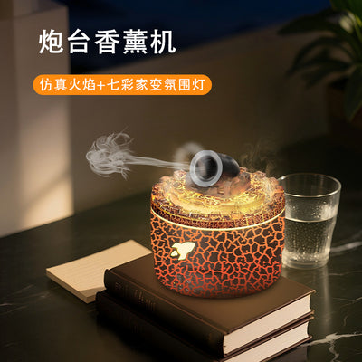 2025 new turret-style colorful crackle diffuser - home desktop humidifier & essential oil aromatherapy diffuser