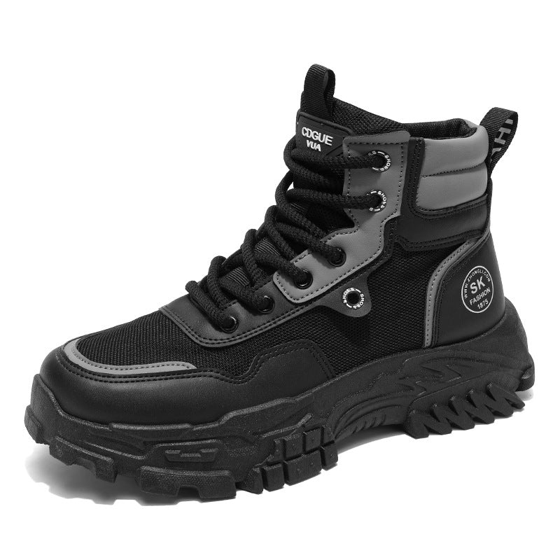 Men's spring 2026 new collection: trendy and versatile men's martin boots - chunky sole, height increasing, casual, hiking, outdoor work boots