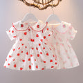 Dropshipping  new strawberry kids' dress - summer short sleeve baby princess dress - in stock for toddlers and young children