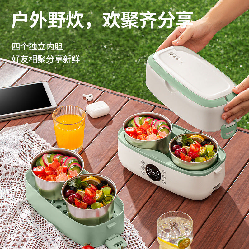 Electric heating lunch box can be plugged in, intelligent multi-functional thermal insulation for office workers, electric heating for cooking, default timing of meal reservation