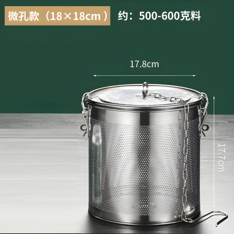 Stainless steel brine seasoning ball braised anise filter large capacity braised material bag filter basket filter bag brine basket