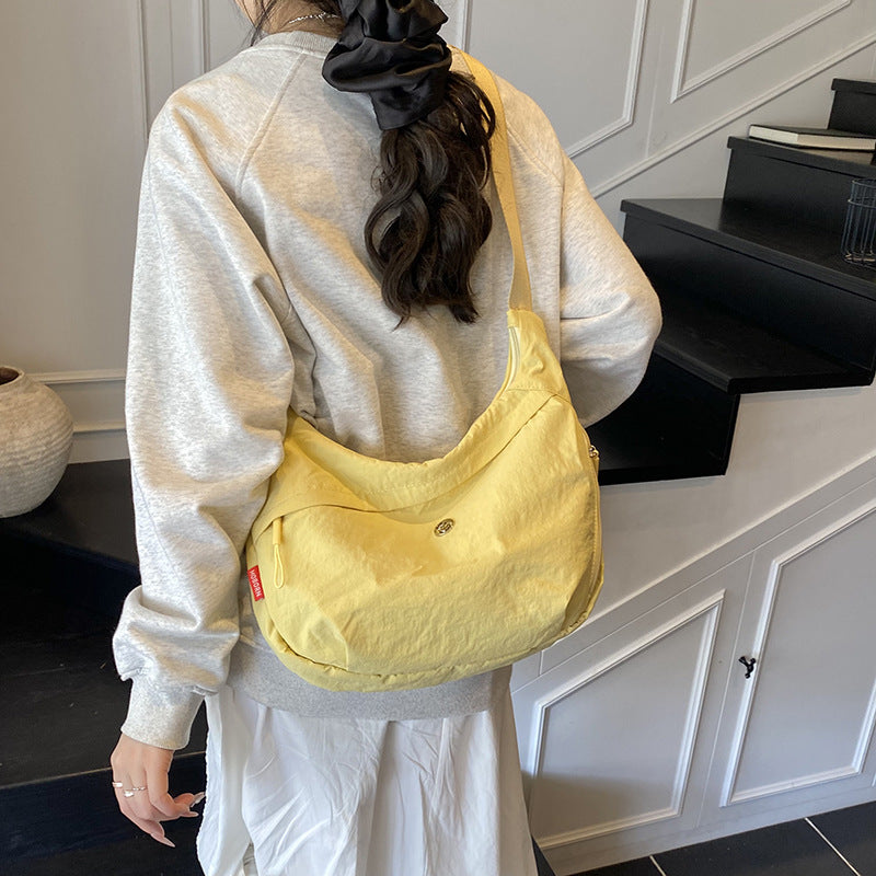 Cross-border casual nylon underarm bag women's 2025 new lightweight dumpling bag large-capacity versatile shoulder messenger bag