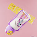 Fresh cartoon pop-top straw cup for home student kids convenient leak-proof strap carrying rope resistant to falling cute water cup