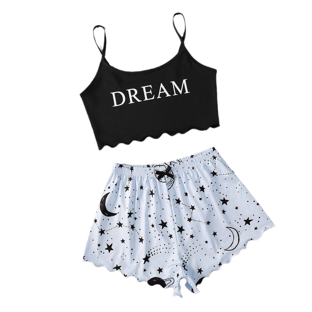new star dream   hot-selling star cami top and shorts loungewear set