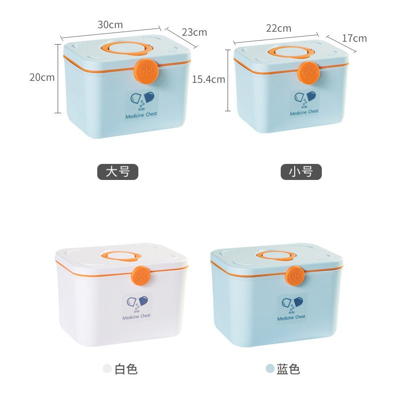 Portable large first aid medical box directly from the manufacturer Household small plastic storage medical box Multi-layer