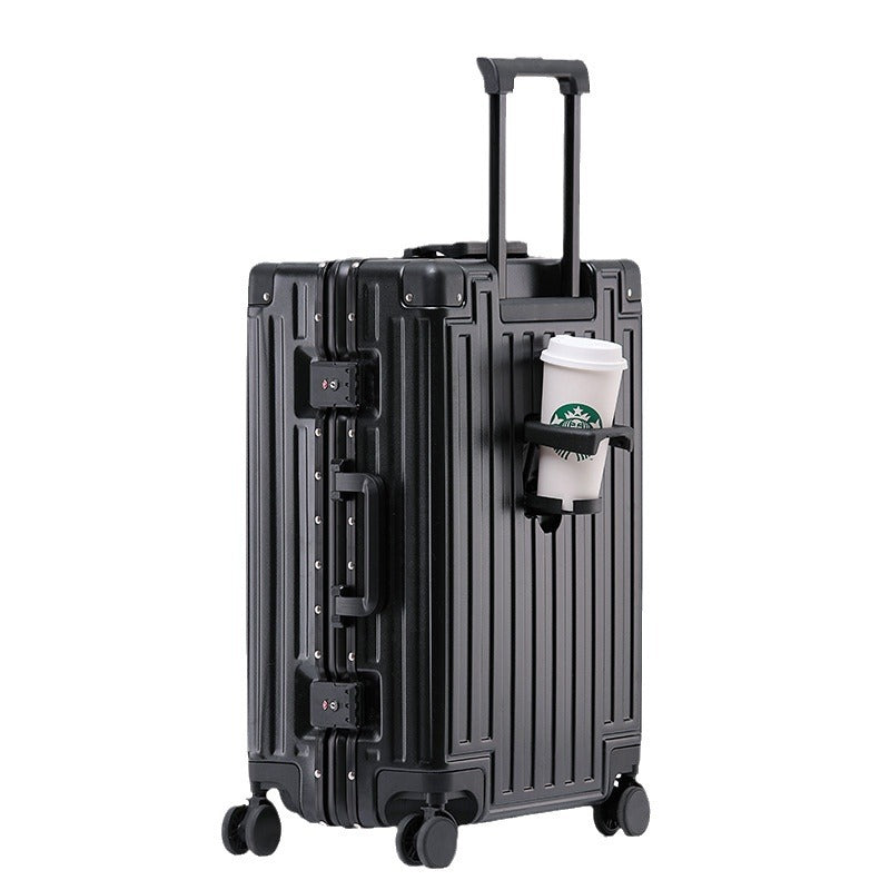 Lee suitcase female business suitcase male brand aluminum frame trolley case silent wheel leather case password box anti-drop