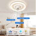 new full spectrum eye protection cream style 360° oscillating bedroom fan light with smart voice control