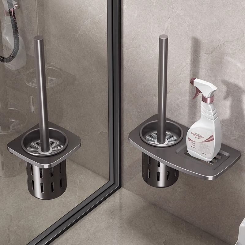 Toilet brush wall-mounted holder, no dead ends, toilet brush, bathroom toilet cleaning, toilet storage rack, no need to punch holes