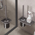 Toilet brush wall-mounted holder, no dead ends, toilet brush, bathroom toilet cleaning, toilet storage rack, no need to punch holes