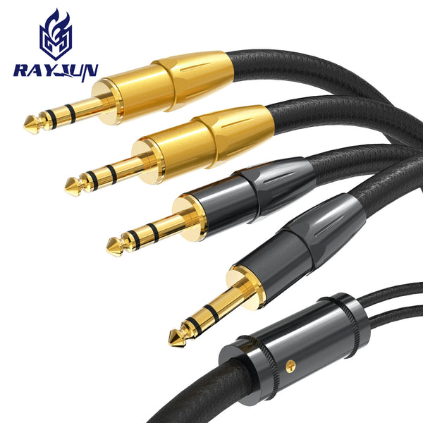 Brand Private Mold Audiophile Grade 6.35 Pair Recording Cable Male to Male Audiophile Grade 6.5 Audio Cable Power Amplifier Audio Guitar Cable