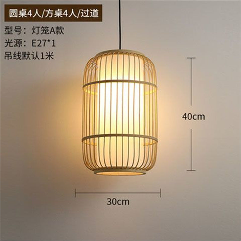Lantern Bamboo Art Chandelier Bar Bed and Breakfast Tea Room Hot Pot Restaurant Hotel Simple Japanese Restaurant Bamboo Catering Shop Lighting