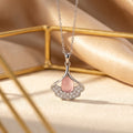Popular internet celebrity smart cat's eye stone ginkgo leaf diamond necklace accessible luxury niche women's fashion titanium steel clavicle chain jewelry