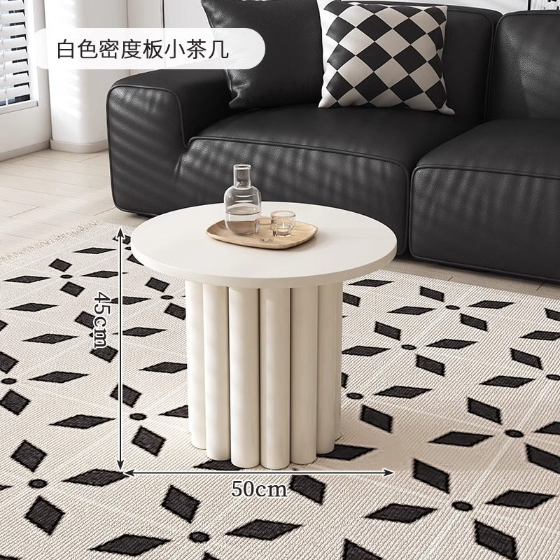 New arrivalcasual modern combination cream style round creative coffee table small ins style living room for home small table b&b
