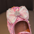 Girls'  spring new collection: sparkling soft-soled princess leather shoes for mid-to-large children - wholesale direct from the manufacturer, featuring hook-and-loop fasteners