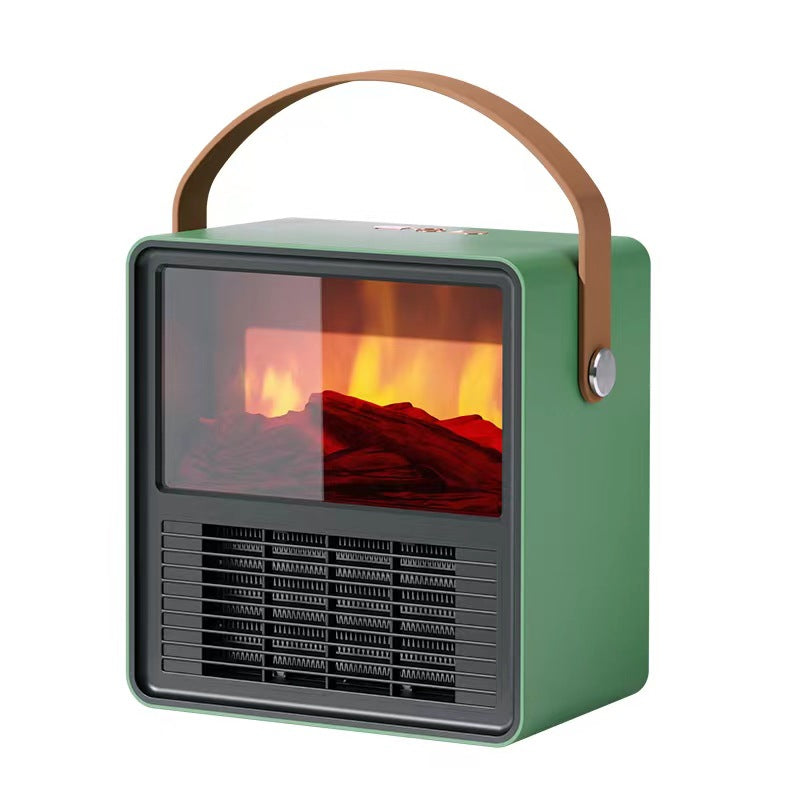 2025 new retro cross-border space heater - portable desktop electric heater with simulated flame for home use