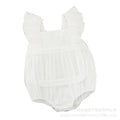 Infant and toddler girl's summer romper, newborn 100-day celebration outfit, stylish princess onesie, summer outing carrier